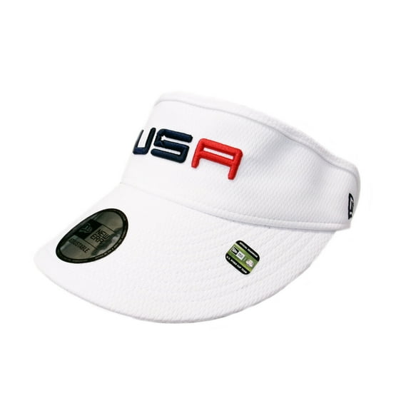NEW Men's New Era White 2023 Ryder Cup Practice Rounds Adjustable Golf Visor