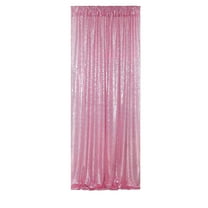 chaungfeng Gold Sequin Backdrop Curtain Panels Stage, Curtains Backdrop Photo Backdrop Curtains for Wedding Birthday Party Background Drapes Christmas Decorations 24"x96"(Pink)