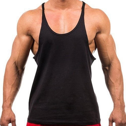 Sexy pushfocourag Tank Top Hot Mens Sleeveless Singlets Muscle Vest Gym Fitness Workout Tank Top Pure Color Sports Vest for men