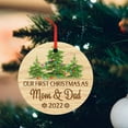 thumbnail image 6 of 5 Pcs Ceramic Ornaments, Our First Christmas As Mom and Dad 2022 BNN549Ov1, Christmas Tree Decorations, Christmas Ornaments 2022, Circle, 6 of 6