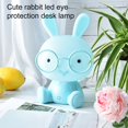 thumbnail image 2 of POINTERTECK Cute Rabbit Lamp with Glasses Touching Sensor LED Eye Protection Cartoon Table Night Light for Kids, 2 of 10