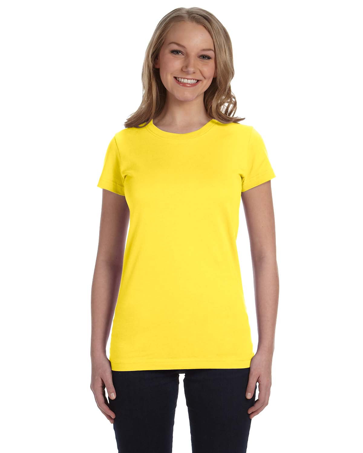 LAT Apparel - Ladies' Junior Fit T-Shirt - YELLOW - S - Walmart.com ...