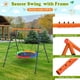 thumbnail image 2 of Juego de columpios con plato de 440 libras, estructura metálica en A resistente y cuerdas ajustables, columpio redondo para patio trasero, parque o área de juegos, 2 of 7