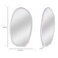 thumbnail image 2 of HomeStock Renaissance Rhapsody Mirror Oval White , Modern Mirror, Wall Mirror, Decorative Mirror, Full-Length Mirror, Frameless Mirror, Vintage Mirror, Round Mirror, Rectangular Mirror, Gold Mirror, 2 of 5