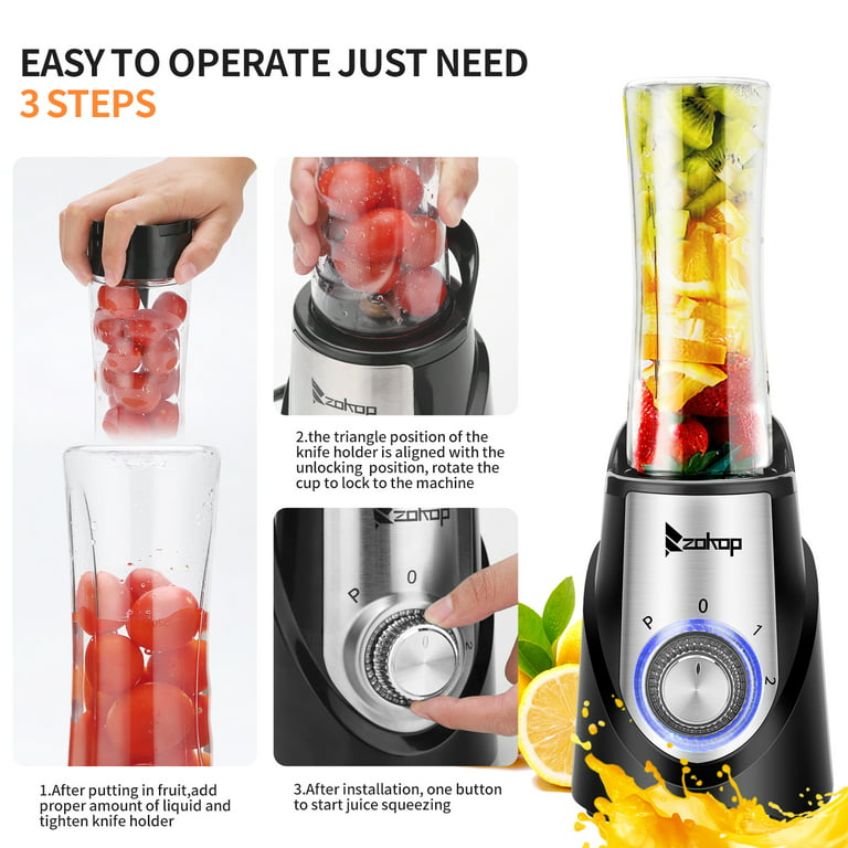Portable Blender Electric Fruit Juicer Handheld Smoothie Maker