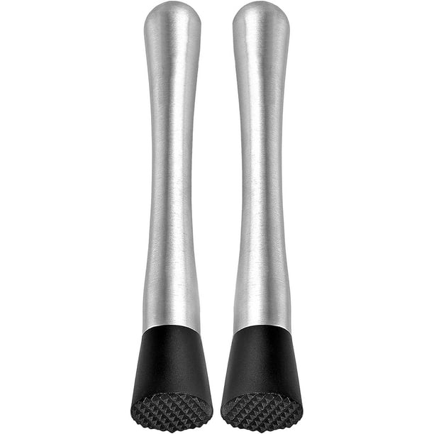 2Pcs Muddler for Cocktails Set 8" Drink Muddler Set Long Muddler Old