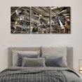 thumbnail image 2 of Large 3 Piece Canvas Wall Art Airplane Pictures Black and White Aircraft Art Painting Modern Home Decor Print for Home Living Room Dining Room Office Stretched and Framed Ready to Hang 60"Wx28"H, 2 of 5