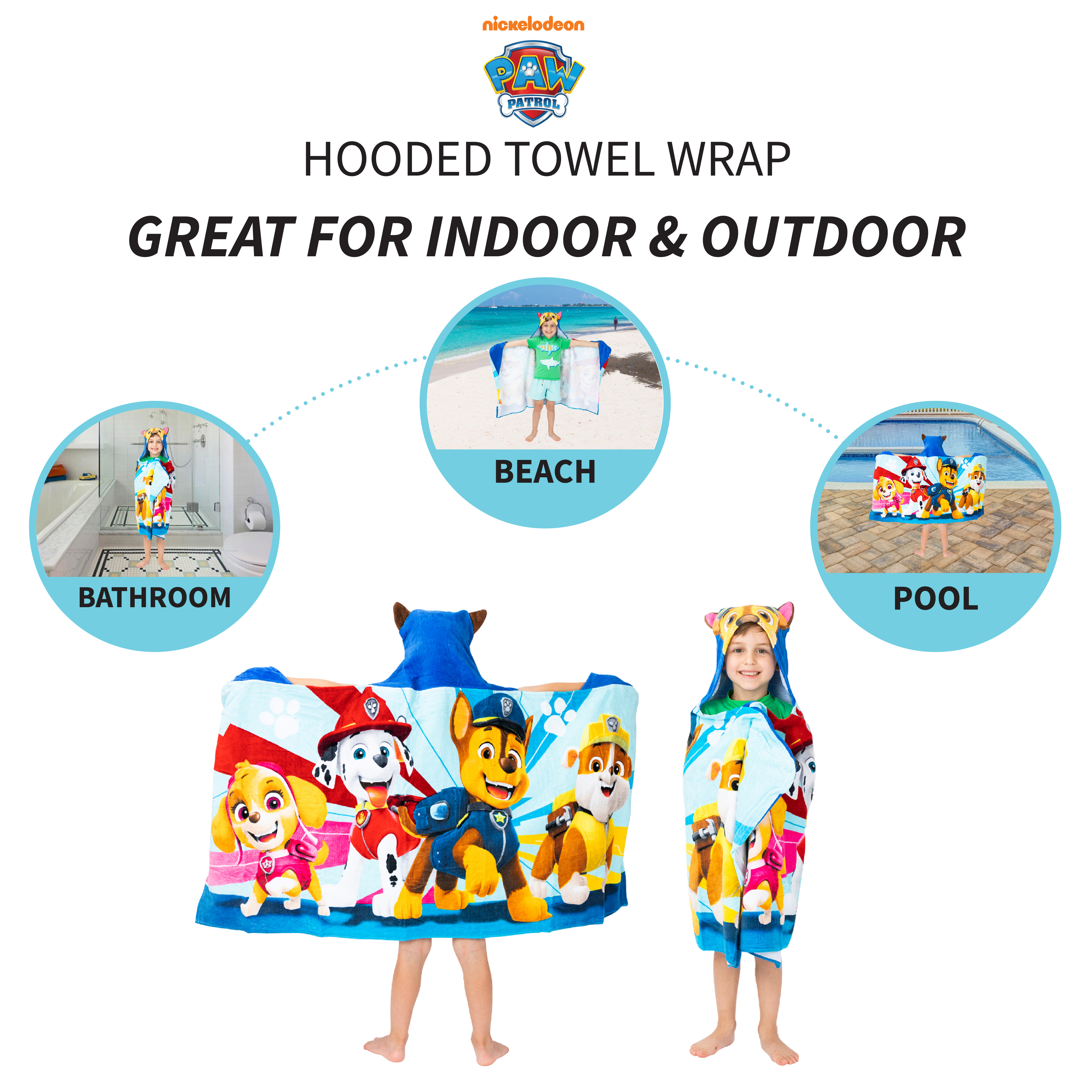 PAW Patrol Chase Kids Cotton Hooded Towel - image 5 of 6