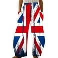 thumbnail image 2 of WXLWZYWL British Flag Pants Women Casual Loose Pants Sweatpants Elastic Waist with Pockets, 2 of 3