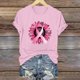 thumbnail image 1 of Fiudx Liquidación de Ahorros de Verano Blusa de Manga Corta con Estampado de Moda para Mujer, Divertida Camiseta con Cuello Redondo, 1 of 4