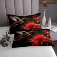 thumbnail image 3 of YST Bird Quilt Set Sparrow Bedspread Set Floral Decor Red Flowers Coverlet Set Twin With 1 Pillowcase, 3 of 5