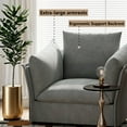 thumbnail image 6 of MDQMD Chenille Oversized Accent Chair - Modern Ergonomic Lounge Armchair with Removable Cushions for Living Room & Bedroom, GraySofa Chair with Sturdy Base, 6 of 7
