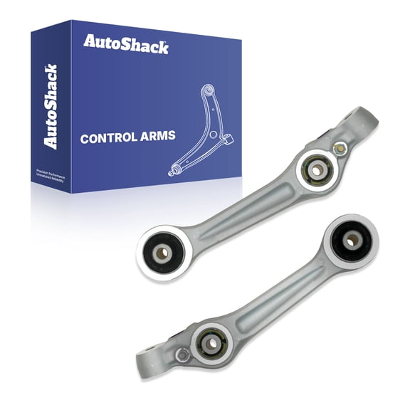 AutoShack Front Rearward Lower Control Arms with Bushings Replacement for 2009-2012 Hyundai Genesis 2011-2013 Hyundai Equus 2-PC Set