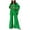 Long-lasting Green, variant on Loungewear Sets Woman 2 Piece Outfits Solid Pleated Long Sleeve Button Down Shirt and Palazzo Pants Womens Tracksuit Set