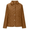 thumbnail image 6 of Women's Oversized Down Lightweight Button Quilted Coat Long Sleeves Pocket Down Coat, 6 of 9