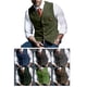 thumbnail image 1 of Chaleco ajustado para hombre Nikou a cuadros con escote en V y mayor durabilidad, 1 of 6
