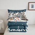 thumbnail image 5 of Manfei Winter Holiday Full Size Comforter Sets,Cartoon Christmas Ball Bedding Comforter Set,Xmas Reversible,3 Pieces,1 Comforter and 2 Pillowcases, 5 of 7
