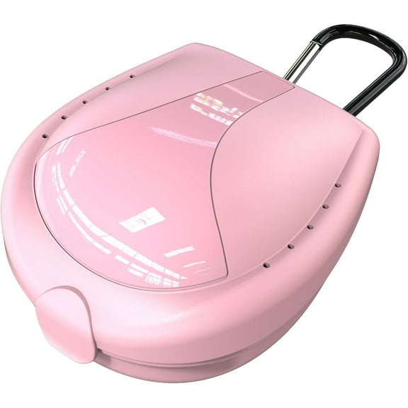 Mouthguard Case Sports, Specialized Football and Basketball Mouthguard Cases, Students, Adults and Seniors Universal Sports Mouthguard Case Pink
