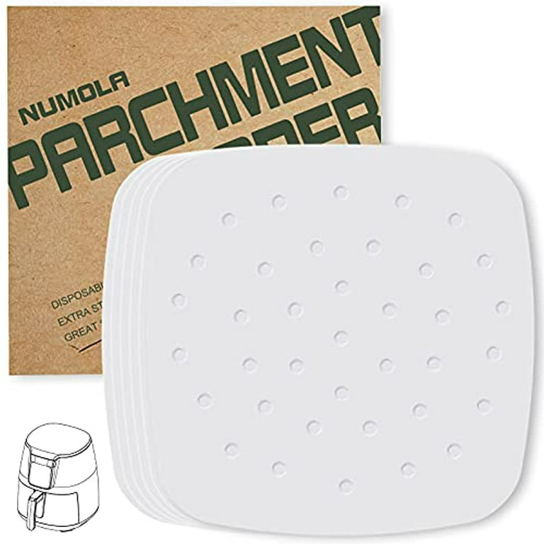 Numola Air Fryer Liners - 7.5 Inches, 100 pcs Perforated Parchment Paper  Compatible with Philips, Cozyna, Secura, NuWave, Chefman, GoWISE USA,  BLACK+DECKER, COSORI ? 