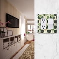 thumbnail image 5 of Yayeee Rocker Switch Wall Plate 3-Gang 6.5"x4.6" Home Decorative Outlet Cover, Green Circle, 5 of 6
