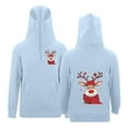 thumbnail image 4 of Boy Hoodie Sweatshirt - Kids Christmas Hoodie Boy Girl Long Sleeve Sweatshirt with Pocket and Zipper Winter Fashion (Color:Light Blue,Size:11-12 Years), 4 of 5