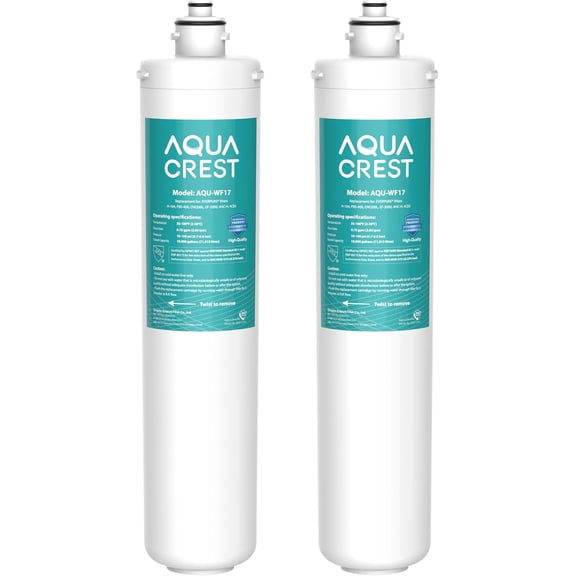AQUA CREST H-104 Under Sink Water Filter, Replacement for Everpure H-104, EV961211, EF-3000, PBS-400, OW200L, 6TO-BW, MR-100, MR-225, EV9262-71, EF9857-00, 19000 Gallons, 2 Pack