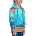 thumbnail image 3 of Sikiie Underwater Aquarium Arches Youth Hoodie Sweatshirt Pullover Hooded Classic Casual Essentials Hoodiefor Boys Girls Kids -Large, 3 of 6