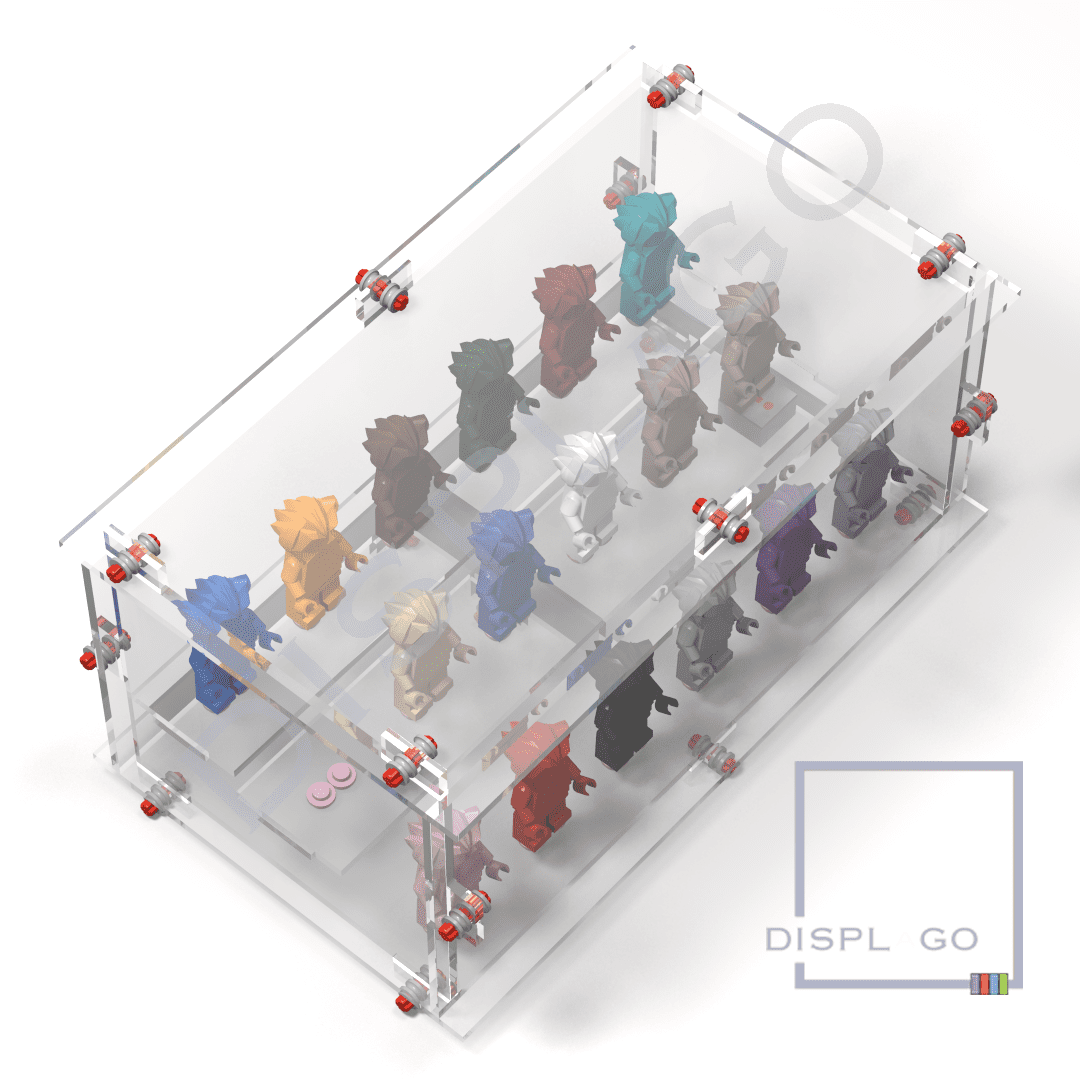Display Case for LEGO® Series 1-24 Minifigures. For 18 Minifigures. Stackable.