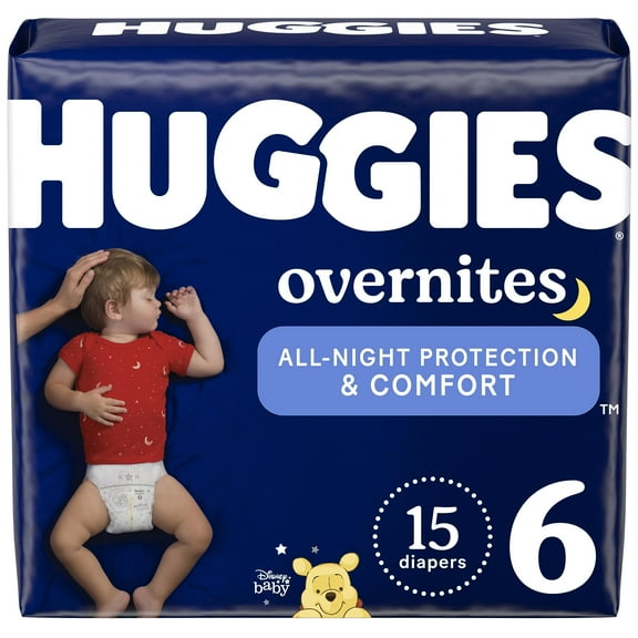 Huggies Overnites Baby Baby Diaper Size 6, Over 35 lbs. 49541, 15 Ct