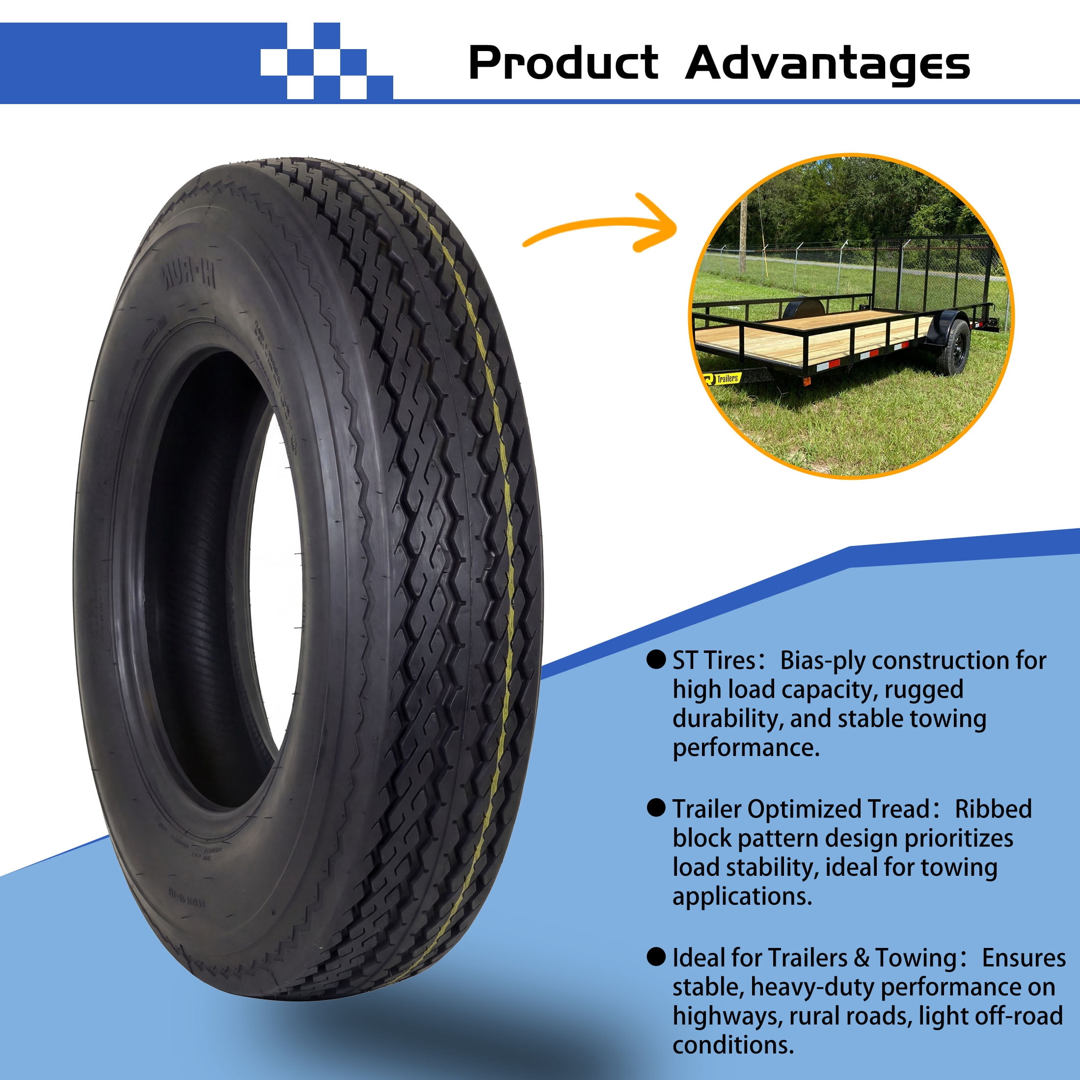 Hi-Run SU02 4.80-12 4PR TL Trailer Tire