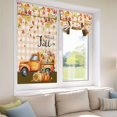 Window Covering Bird Protection Fall French Door Curtain Hello Fall Pumpkin Truck Front Door Curtain ...