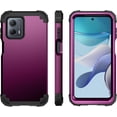 thumbnail image 4 of Phone Case for Motorola Moto G 5G 2023 Hard Cover Shockproof Soft Silicone Bumper Hybrid Three Layer Heavy Duty Grip Rugged Protective Cell Accessories MotoG G5G G5 Cases Women Men Dark Purple, 4 of 13