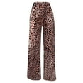 thumbnail image 4 of BLVB Women's Casual Leopard Print Wide Leg Pants,, 4 of 5