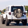 thumbnail image 4 of Dujiea Rock And Roll Skull Skeleton - Funda Universal Para Neumáticos De Repuesto A Prueba De Polvo, Protectores De Neumáticos Para Remolques, Rv, Furgonetas, Suv, Camiones, Campistas Y Muchos Vehícul, 4 of 5