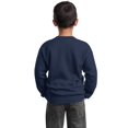 thumbnail image 2 of Port & Co Teen Unisex Regular Plain Long Sleeves Sweatshirt Navy Large, 2 of 5