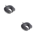thumbnail image 3 of Toystoory Almohada en forma de U de espuma de fibra elástica, portátil, inodoro, para oficina, viaje, soporte para el cuello, cojín para la Gris oscuro 2piezas, 3 of 6