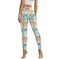 thumbnail image 2 of Renewold Tropical Flower Monstera Womens Leggings with Pockets High Waist Hip Lift Tummy Control Pocket Yoga Pants Buttery Soft Stretchy Workout Yoga Pants with Plus Size, L, 2 of 8