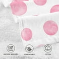 thumbnail image 3 of Polka Dots Pink Watercolor Cotton Face Towels Soft Hand Towel Absorbent Bathroom Towel for Kitchen Hotel Decoration, 3 of 7
