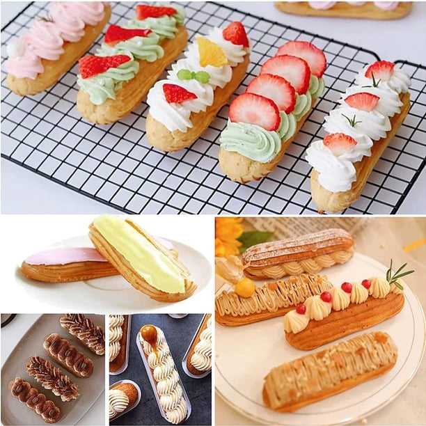 Molde de silicona rectangular, molde de barra de cereal de 2 piezas, molde de silicona para galletas, para chocolate, pan, magdalenas, brownie, pan de maíz, tarta de queso (8 cavidades) ShuxiuWang 8390612218859