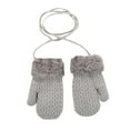 thumbnail image 2 of Kids' Sherpa Lined Knit Mittens Boys Girls Winter Gloves, 2 of 8