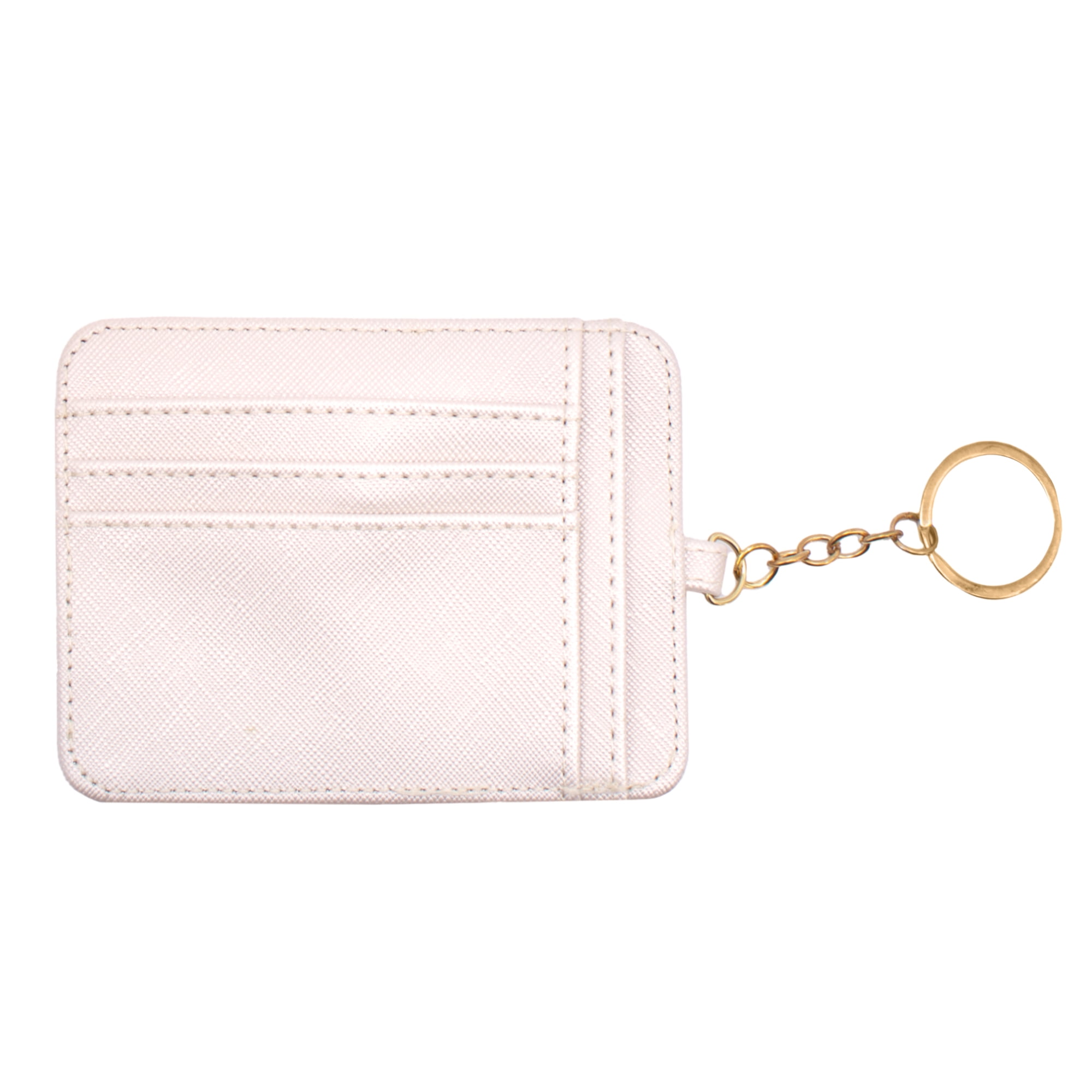 XOXO Women’s Everyday Large Gold Saffiano Leather Solid / Patterned Coin Case Wallet