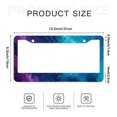 thumbnail image 6 of Blue Purple Teal Galaxy License Plate Frames for Women Men Car Plate Holder Cover Metal Tag Aluminum Car Accessories Front Rear Plate Decor, 6 of 6