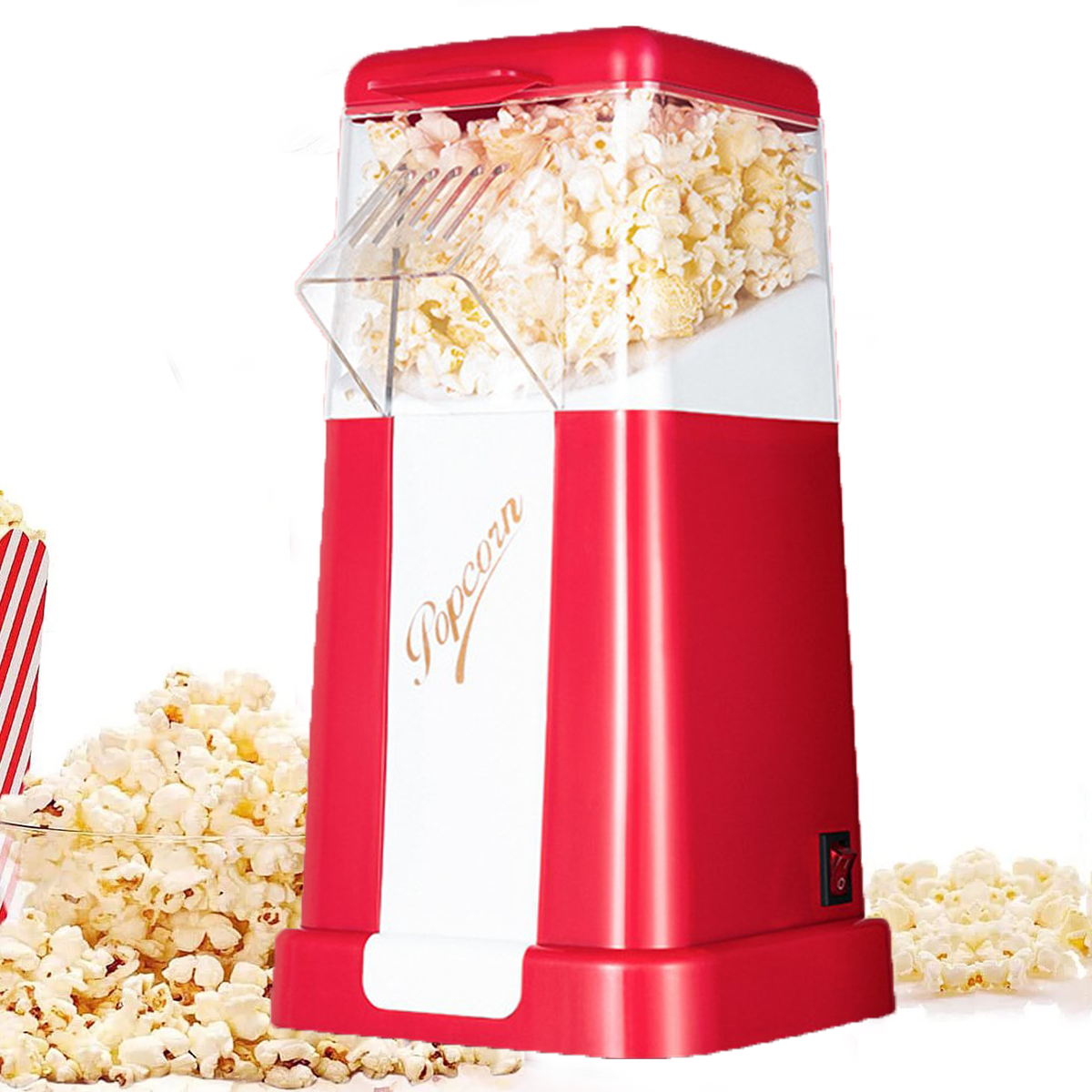 Fast Popcorn Maker,Air popper,Hot Air Popcorn, AirPop Popcorn, Popcorn Popper Machine, Fully