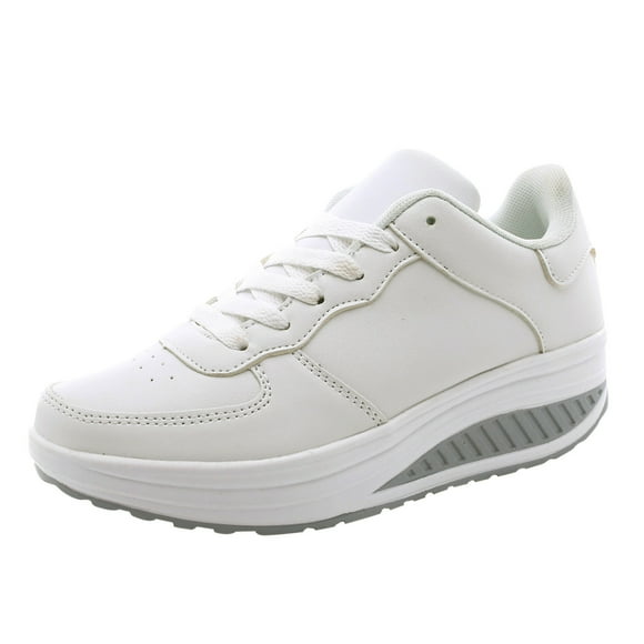 Lace Up Sports Mesh Women's Wedge Sneaker Walking Shoes Women Fashion Sneaker Guards Air 1 Women Sneakers Comfort Wedge Platform Sneaker Boots for Women Loafers