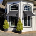 thumbnail image 2 of Awntech 10.38 Ft Charleston Sloped Fixed Awning with Scrolled Iron Arms (124.5in x 24in x 36in), Gunmetal, 2 of 3