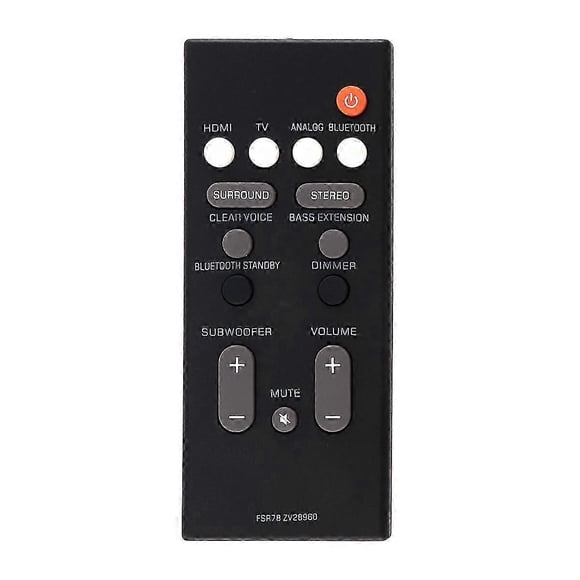 Remote Control FSR78 ZV28960 for Yamaha YAS-106 YAS-207 ATS-1060 YAS-107 ATS-1070 Bluetooth Soundbar
