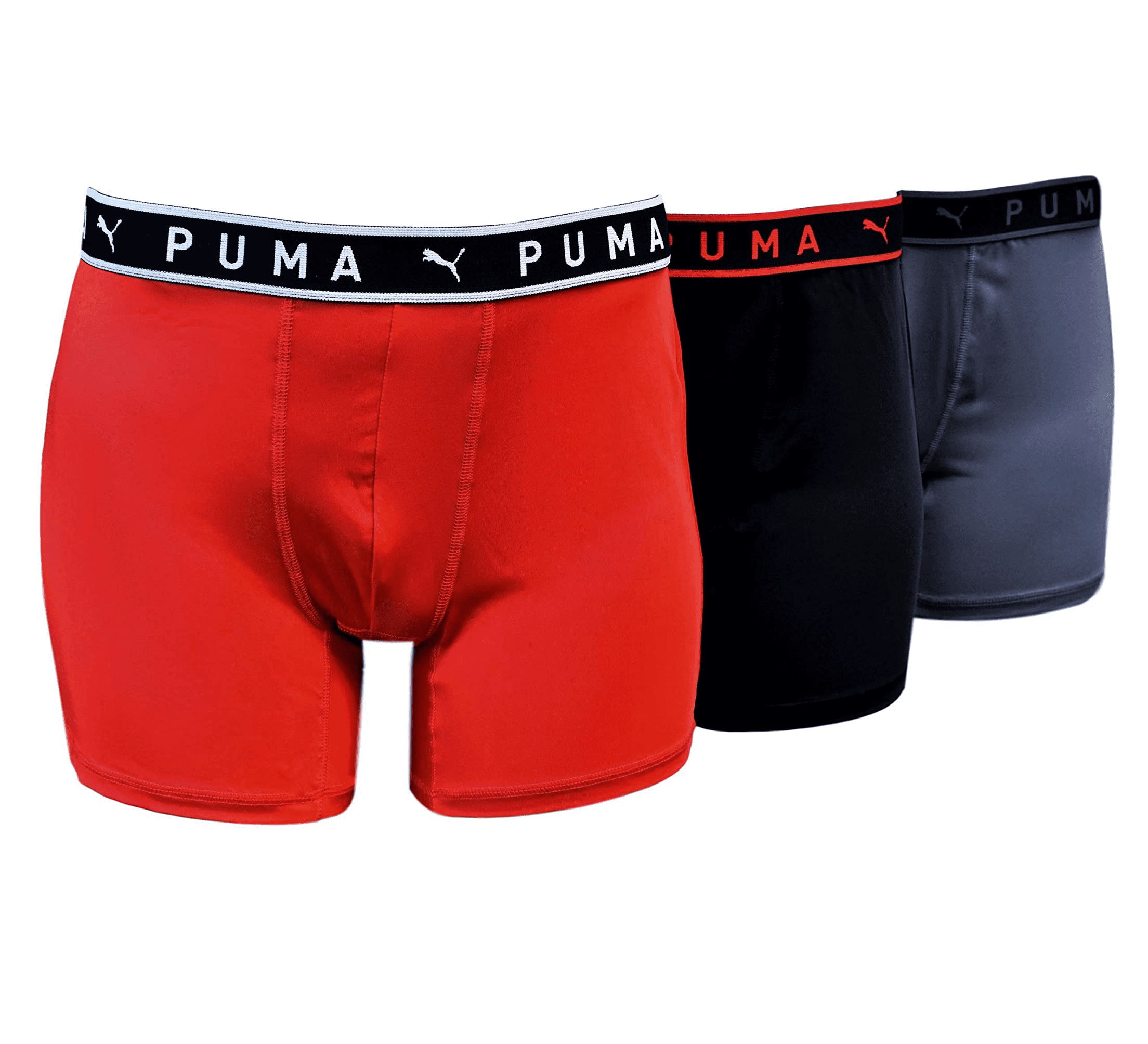 PUMA - PUMA MEN'S BIG & TALL - 5002 RED BLACK 4XL - PACK 3 BOXER BRIEF ...