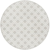 SAFAVIEH Lakeside Augustine Geometric Indoor/Outdoor Area Rug, Beige/Taupe, 6'7" x 6'7" Round