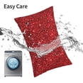 thumbnail image 6 of Naloa Red Glitter Pillow Covers, Throw Pillow Case Cushion Covers,Cushion for Bedroom,Couch,Home-16"x24", 6 of 6
