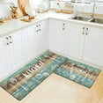 thumbnail image 3 of Findosom 2pcs Anti Fatigue Kitchen Rug Mat Set,Waterproof Oil-proof Non Slip Kitchen Runner Rug,0.4" PVC Thick Ergonomic Cushioned Standing Mat for Kitchen, Sink, Laundry Foam Rug 18"x30"+18"x47", 3 of 8